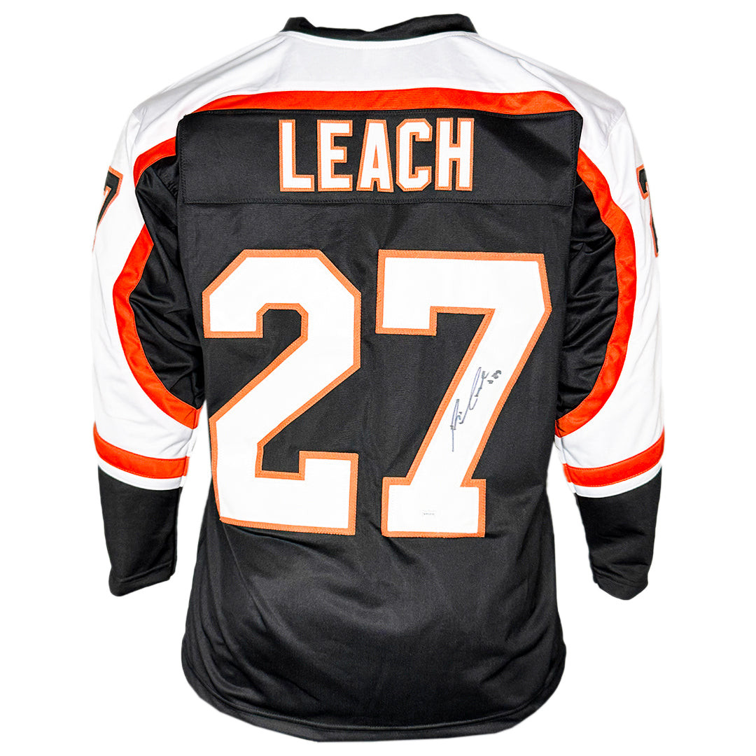 Reggie Leach Signed Philadelphia Black Hockey Jersey (JSA)