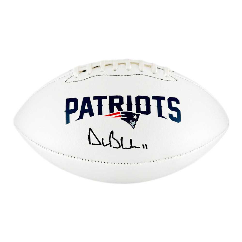 Drew Bledsoe Signed New England Patriots Official NFL Team Logo Football (JSA)
