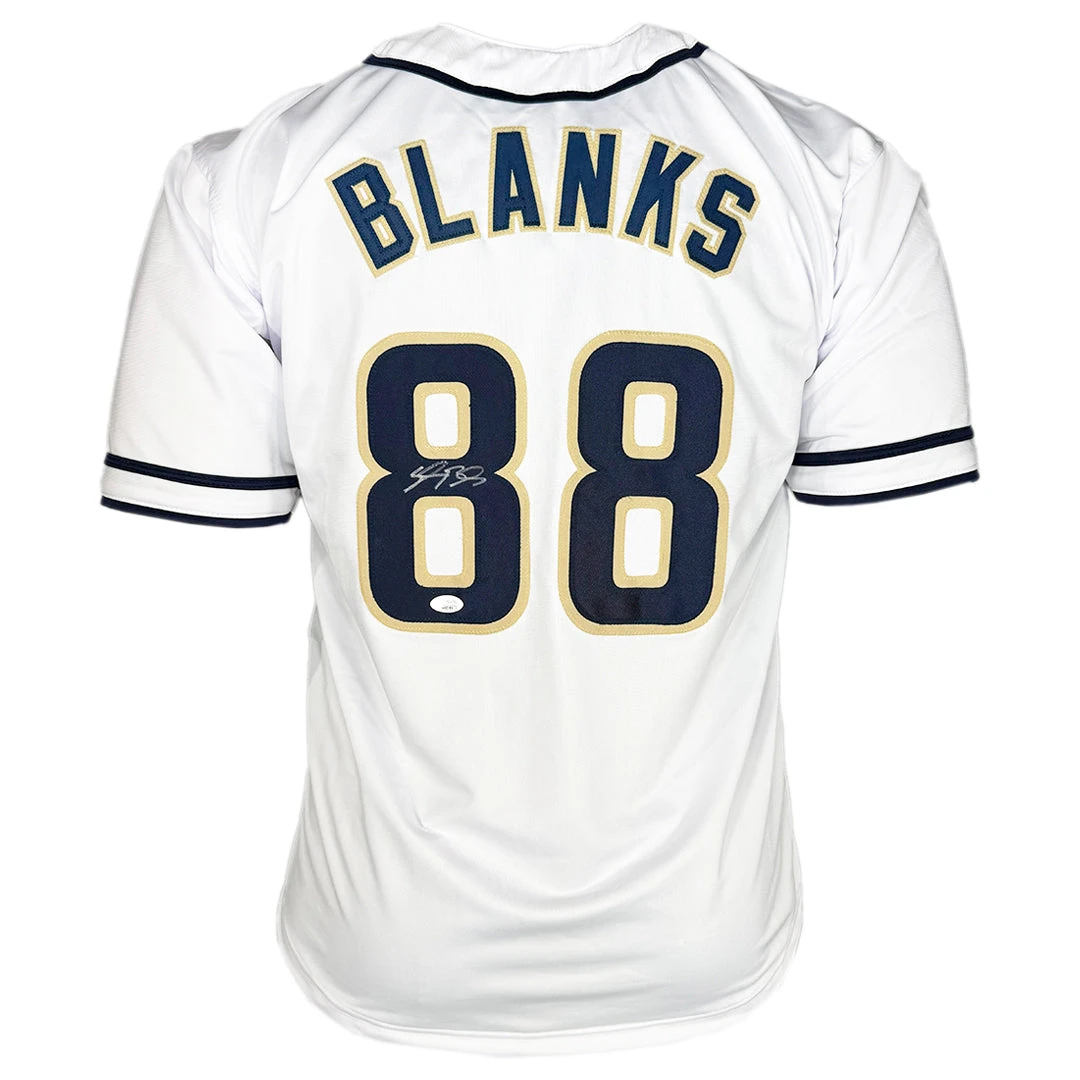 Kyle Blanks Signed San Diego White Baseball Jersey (JSA)