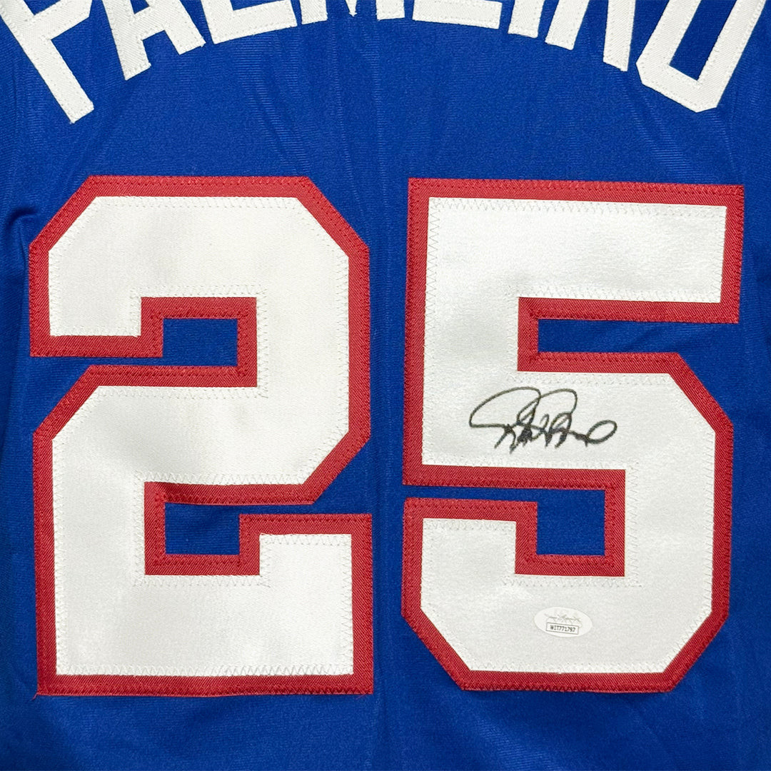 Rafael Palmeiro Signed Texas Royal Blue Baseball Jersey (JSA)