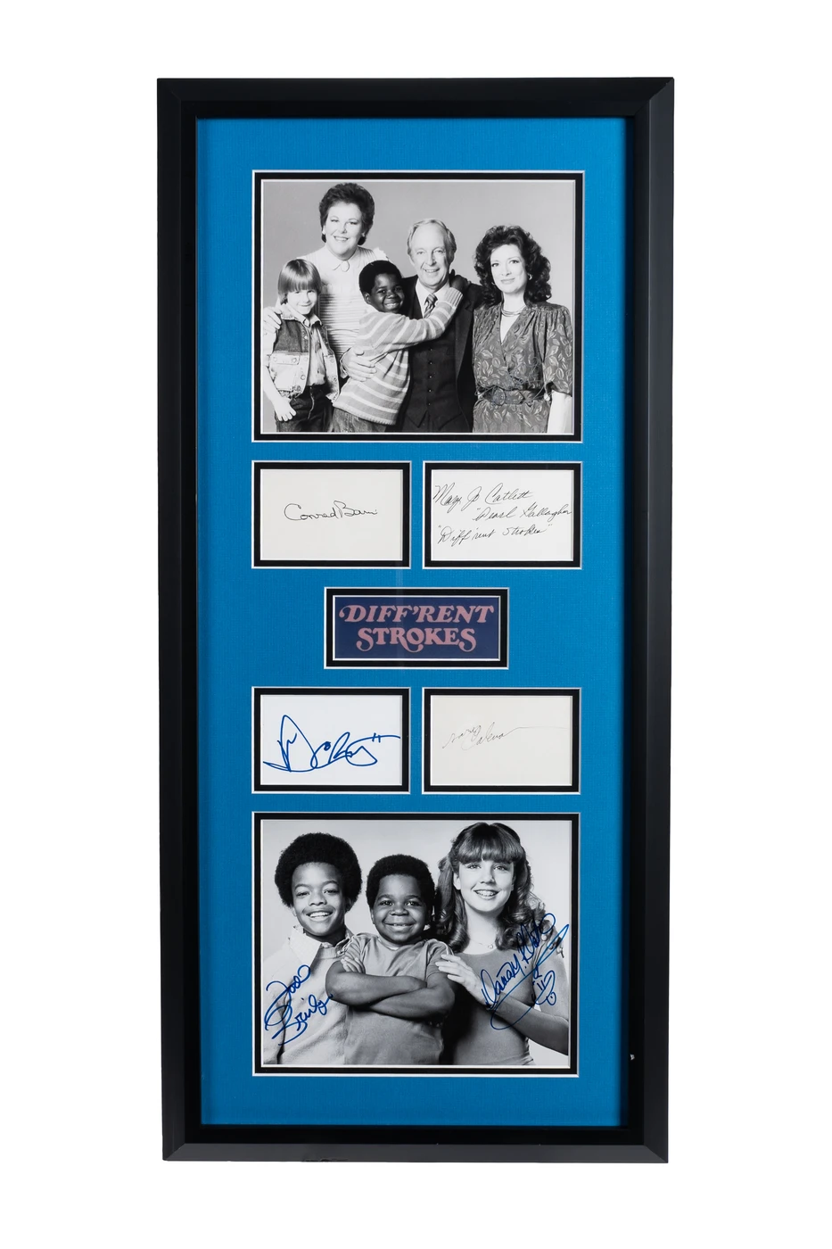 Diff'rent Strokes Cast Signed Framed Display