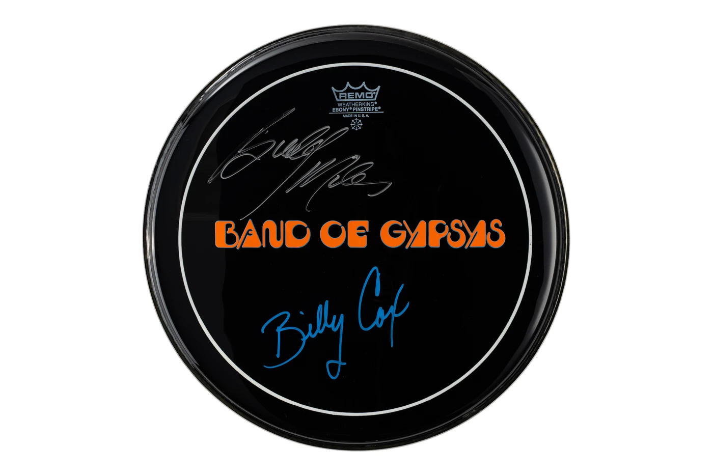 Band of Gypsys Buddy Miles and Billy Cox Signed Drumhead