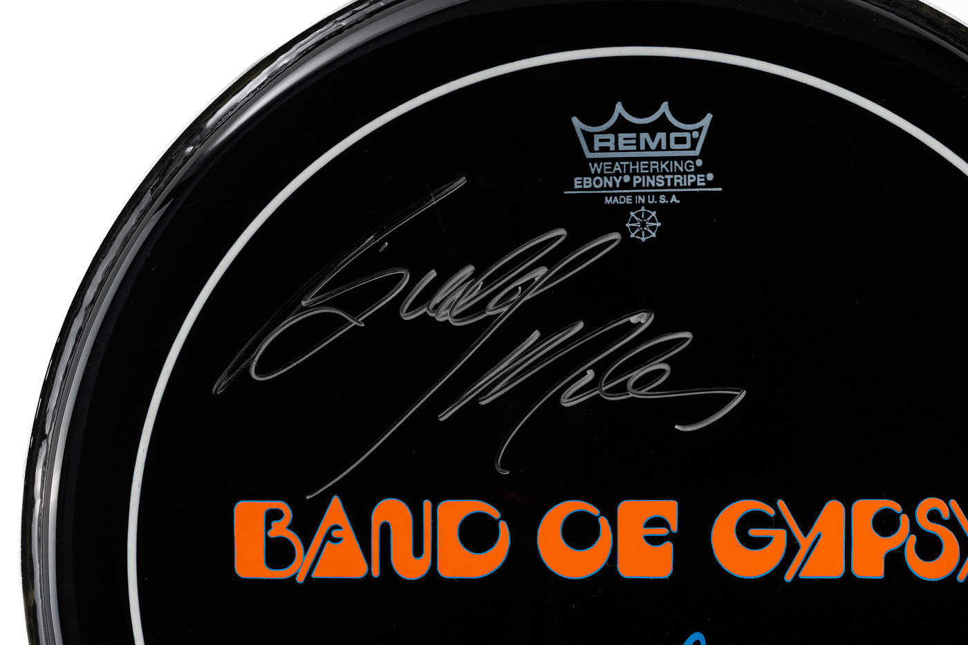Band of Gypsys Buddy Miles and Billy Cox Signed Drumhead