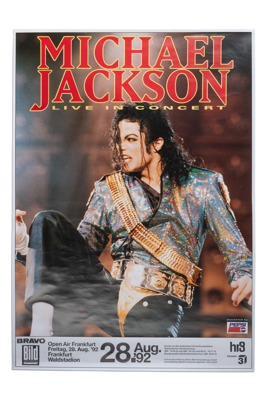 Michael Jackson 1992 Dangerous World Tour Pepsi Poster