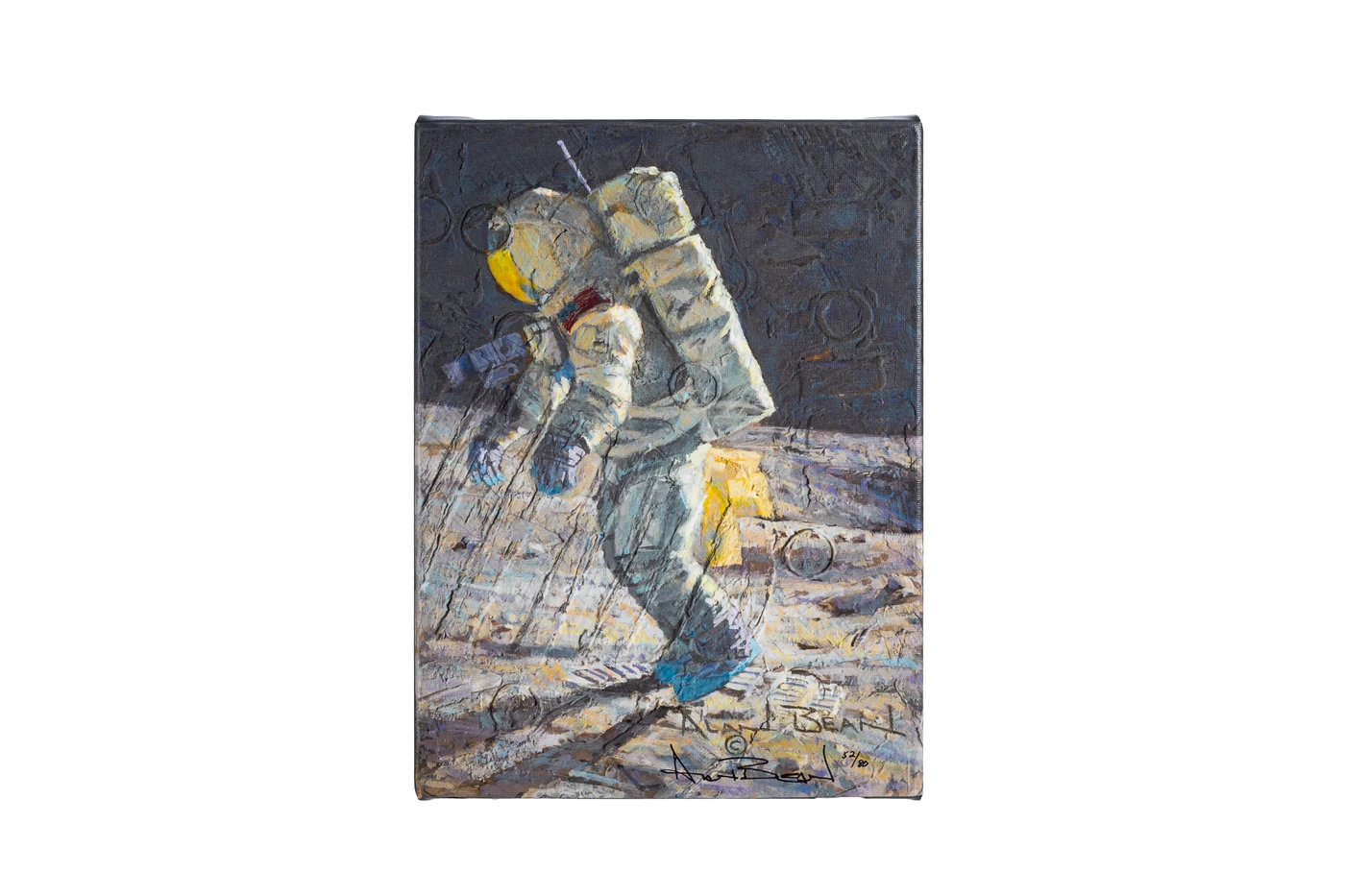 Gallery Wrapped Giclée Canvas: Hand-Signed by Alan Bean (One Lucky Guy)