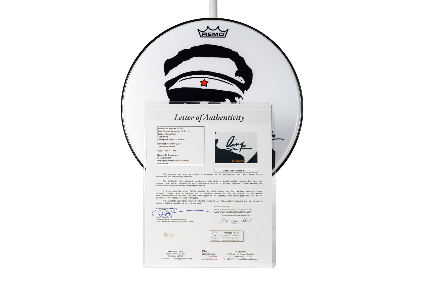 Ringo Starr Hand-Signed 