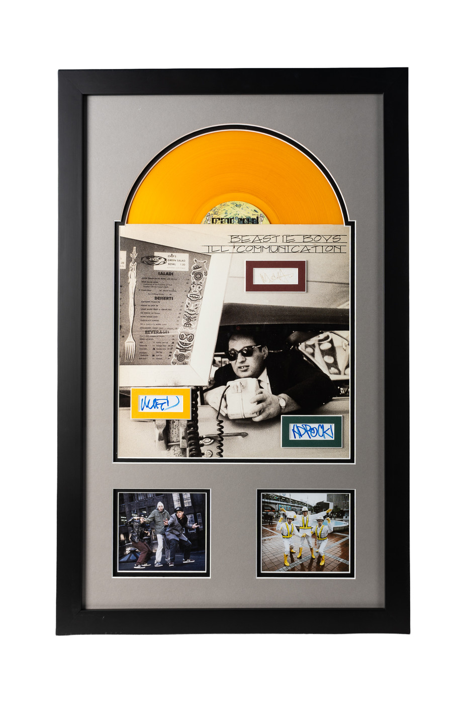 Custom Framed Display: Hand-Signed by All Three Beastie Boys (Ill Communication)