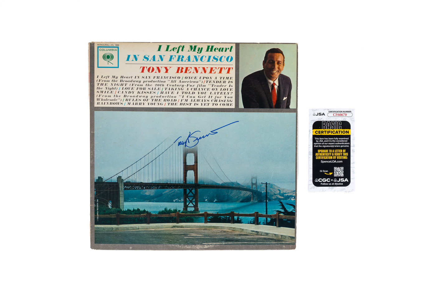 Tony Bennett Signed 