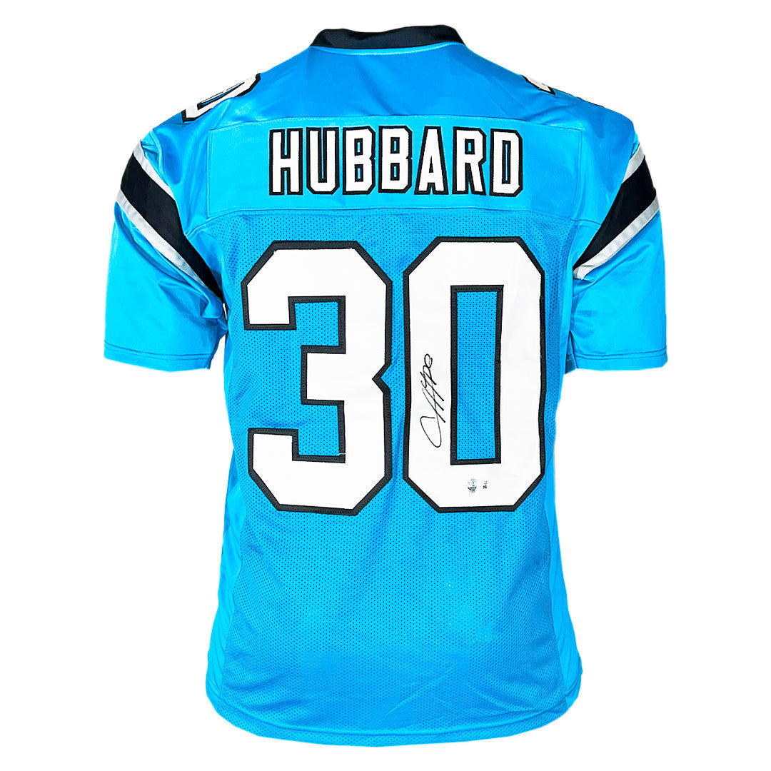 Chuba Hubbard Signed Carolina Teal Football Jersey (Beckett)