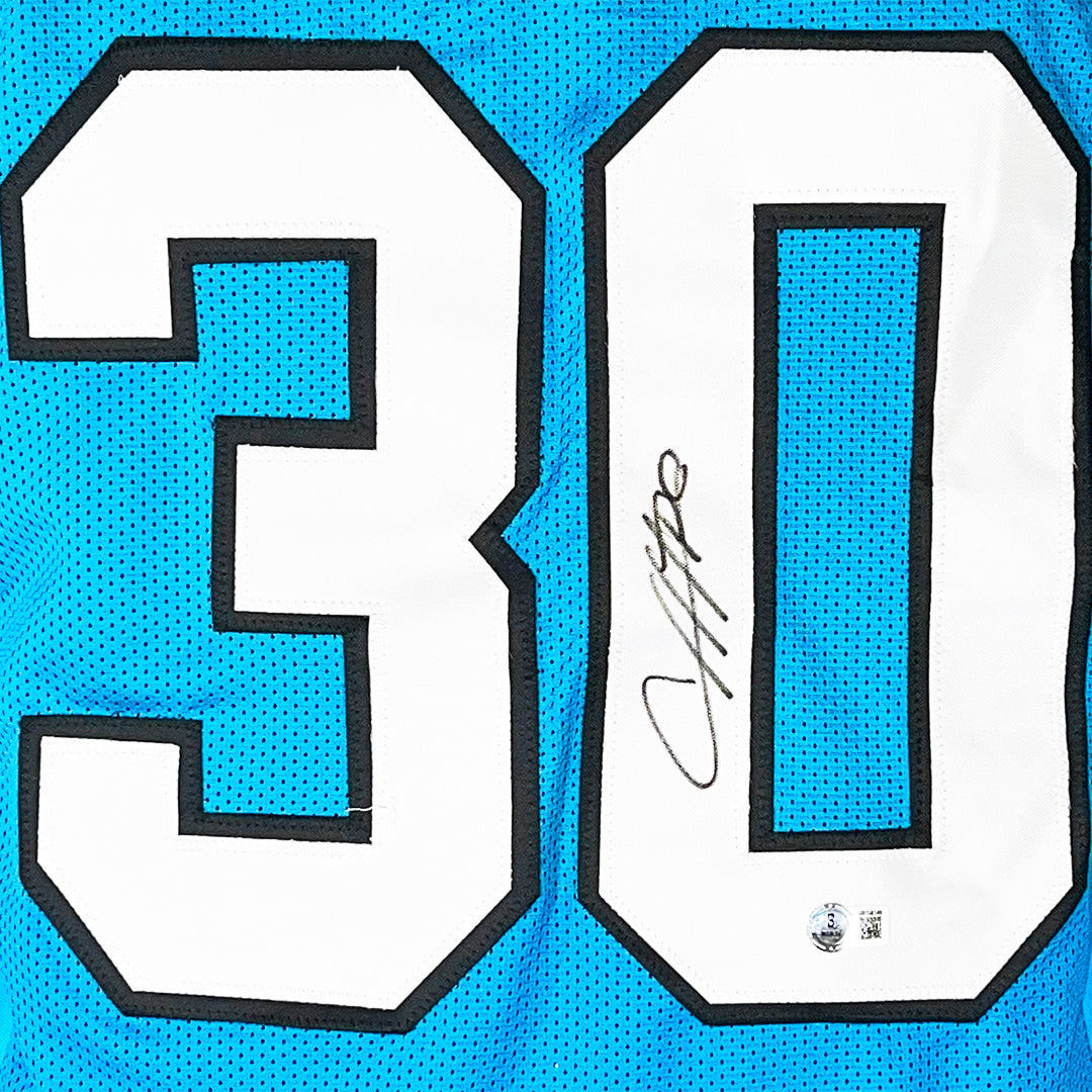 Chuba Hubbard Signed Carolina Teal Football Jersey (Beckett)