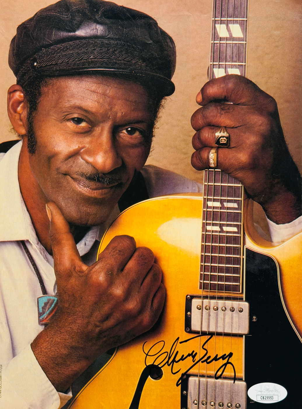 Chuck Berry Signed Magazine Page JSA