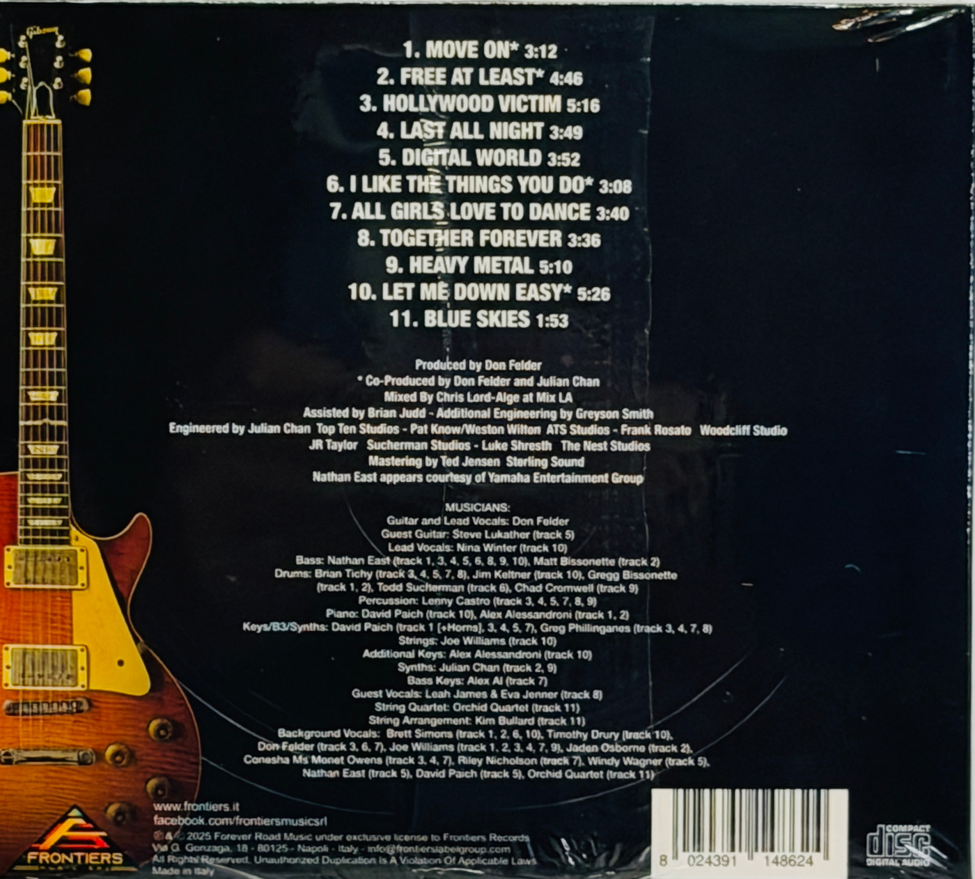 Don Felder Signed "The Vault" CD Cover JSA