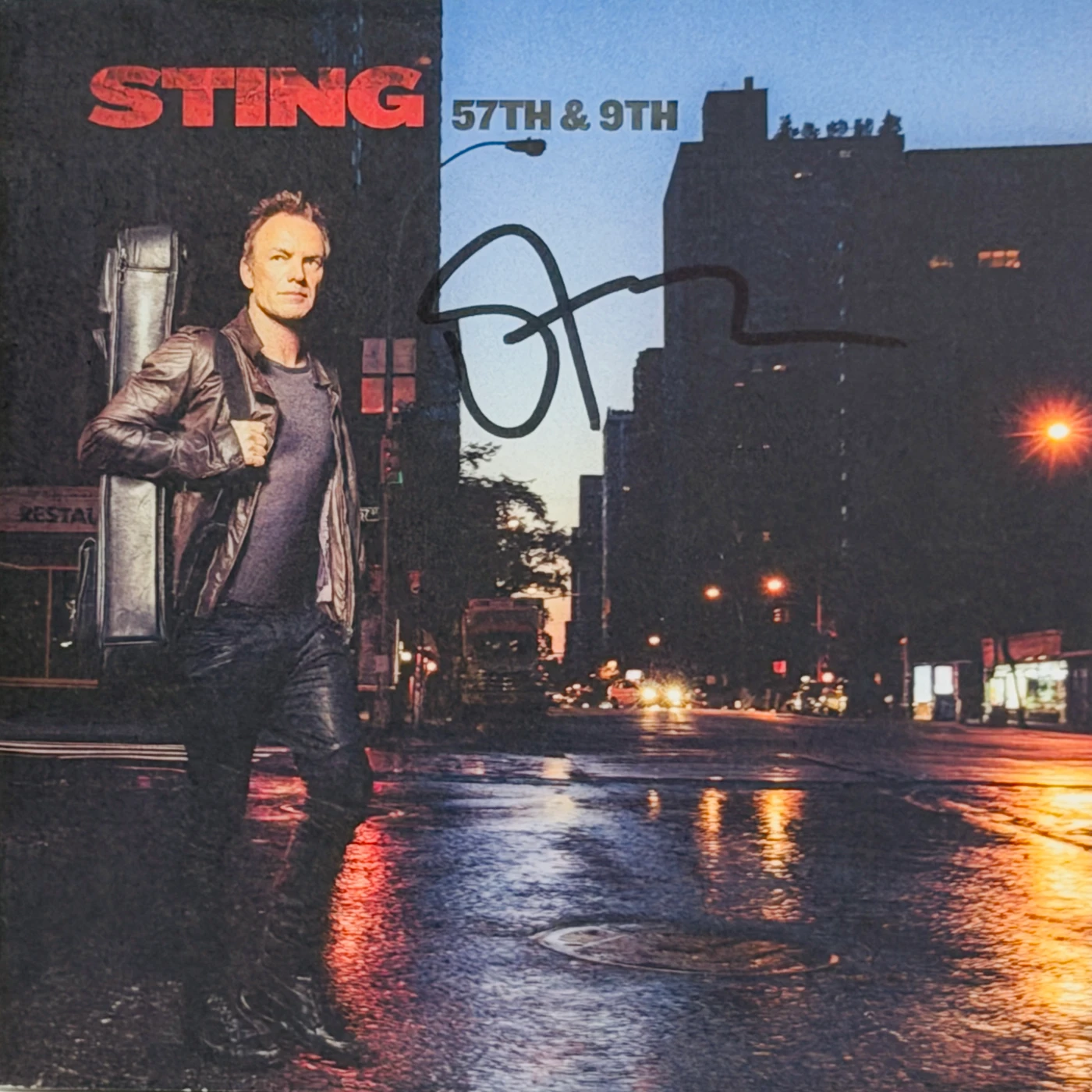 Sting Signed "57th & 9th" CD Cover JSA
