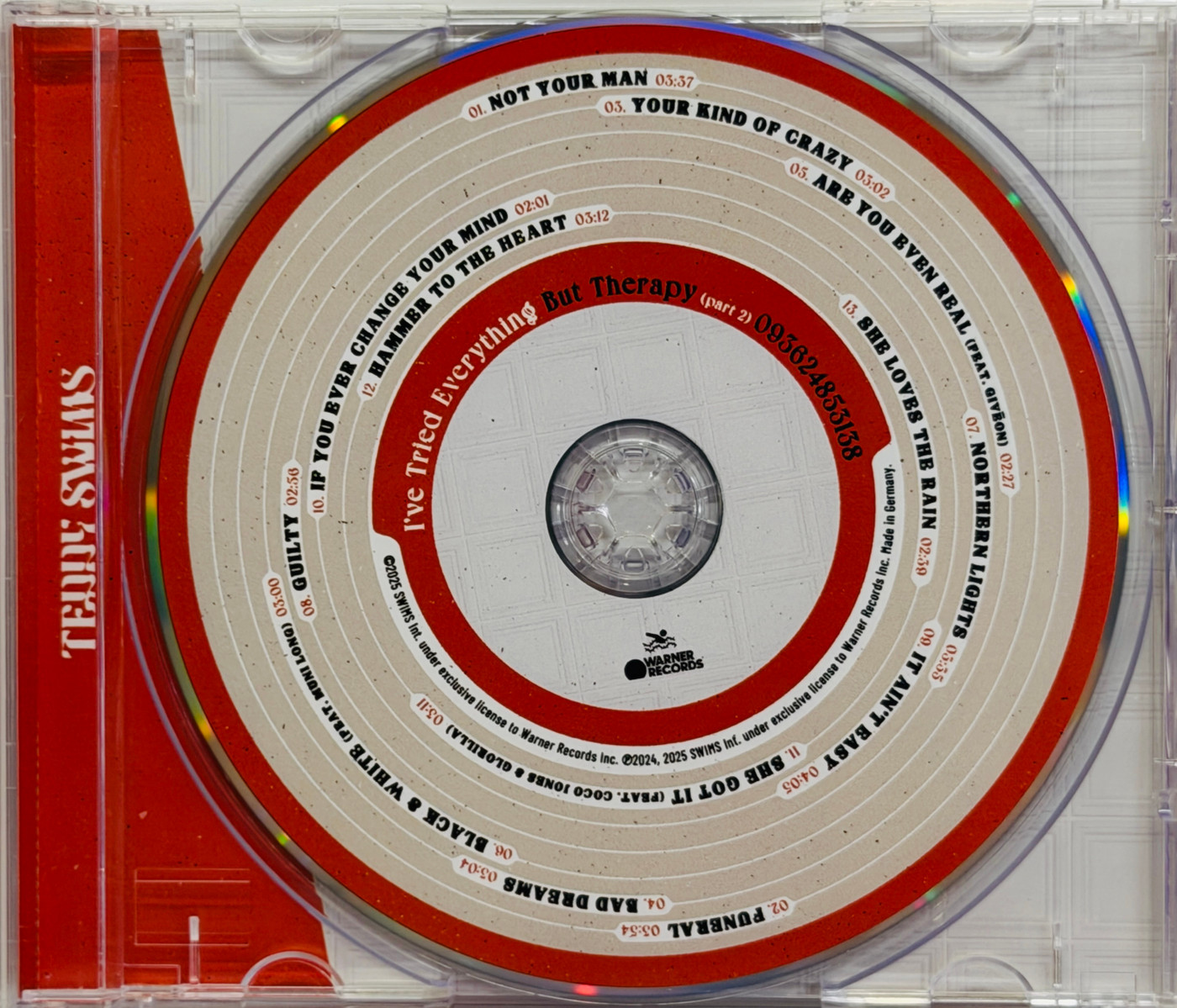 Teddy Swims Signed "I've Tried Everything But Therapy" CD Insert JSA
