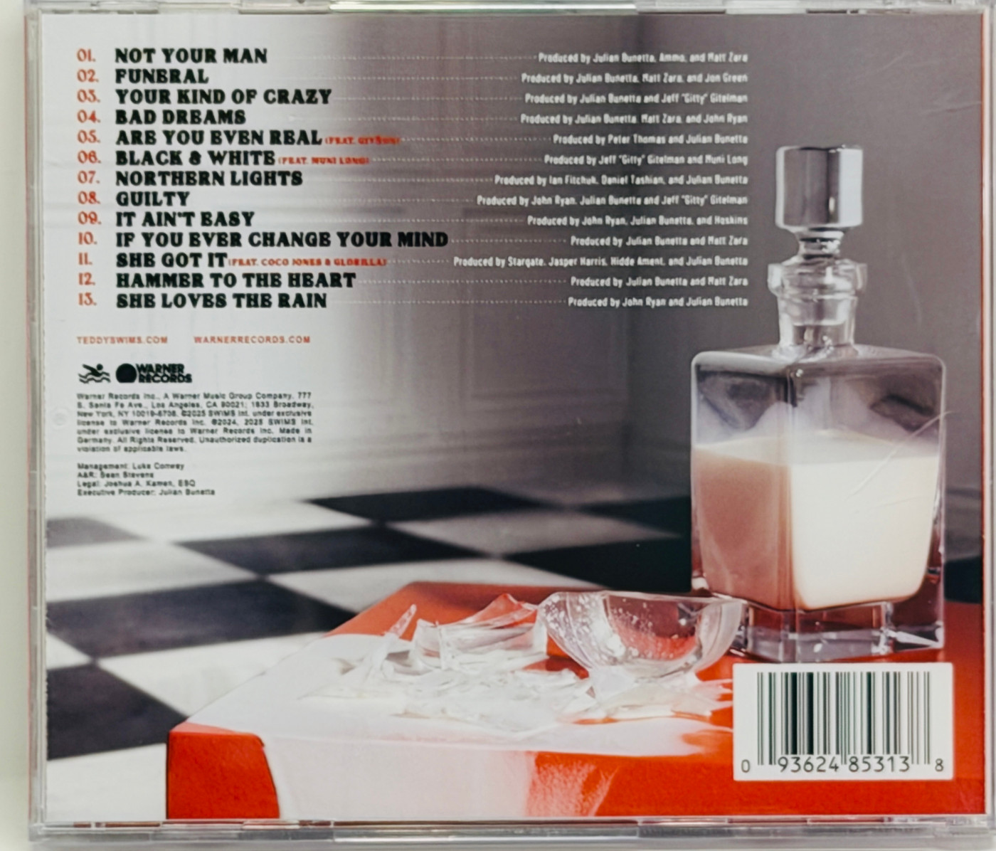 Teddy Swims Signed "I've Tried Everything But Therapy" CD Insert JSA