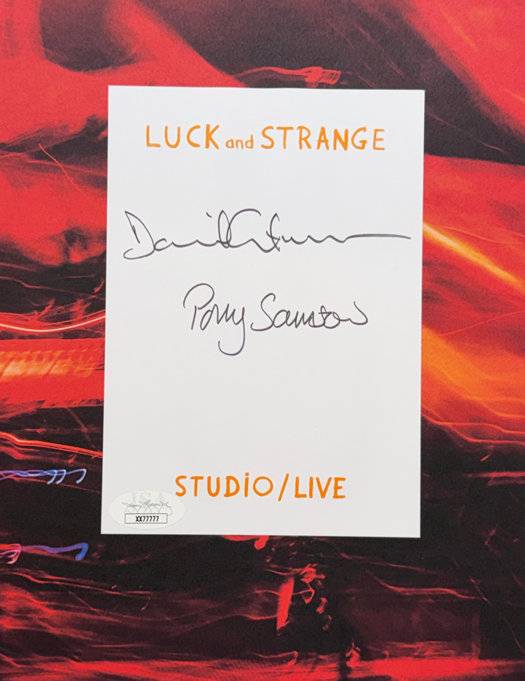 David Gilmour & Polly Samson Signed "Luck and Strange Studio/Live" Book JSA