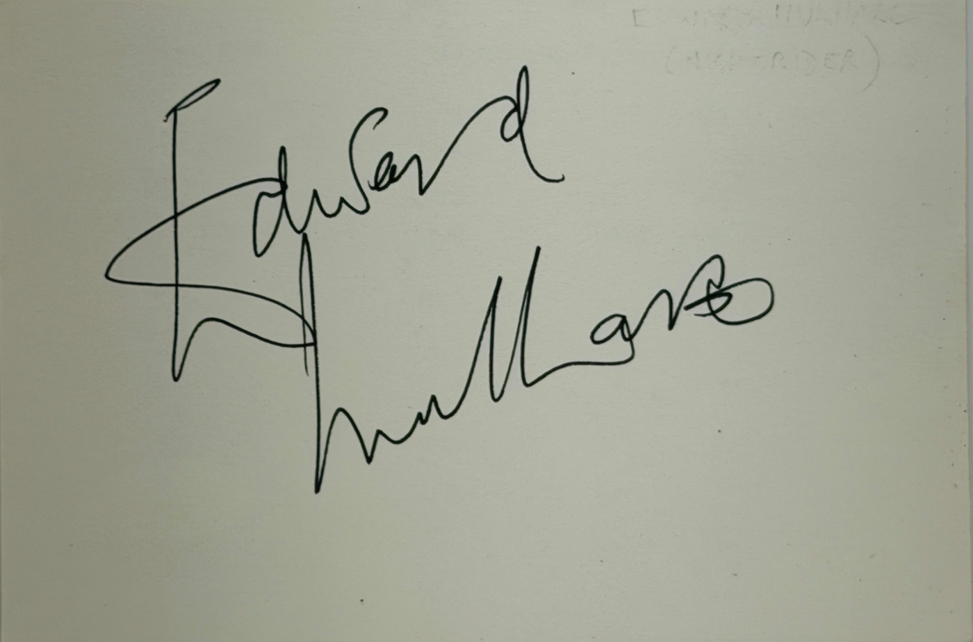 Edward Mulhare Signed 4x6 Cut Signature JSA 