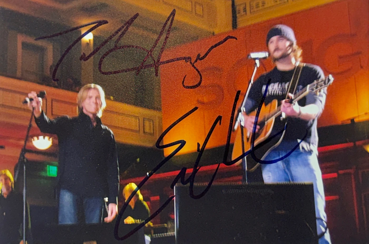 Eric Church and Jack Ingram Signed 4x6 Photo ACOA