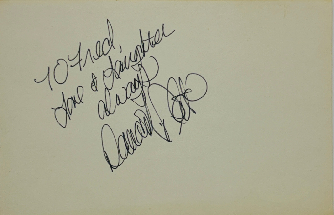 Dana Plato Signed 4x6 Index Card JSA