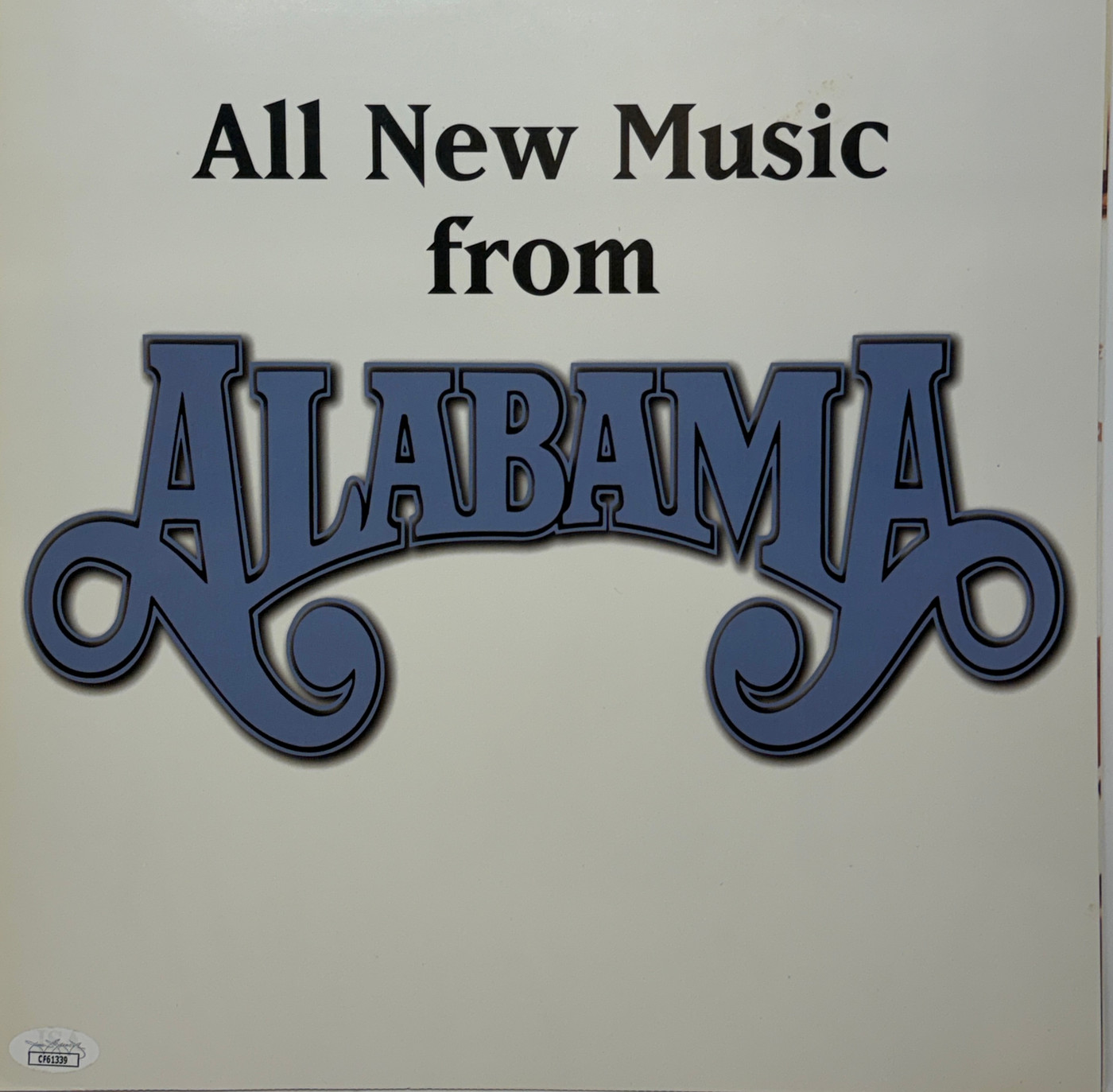 Alabama Signed "Twentieth Century" Promo Flat JSA