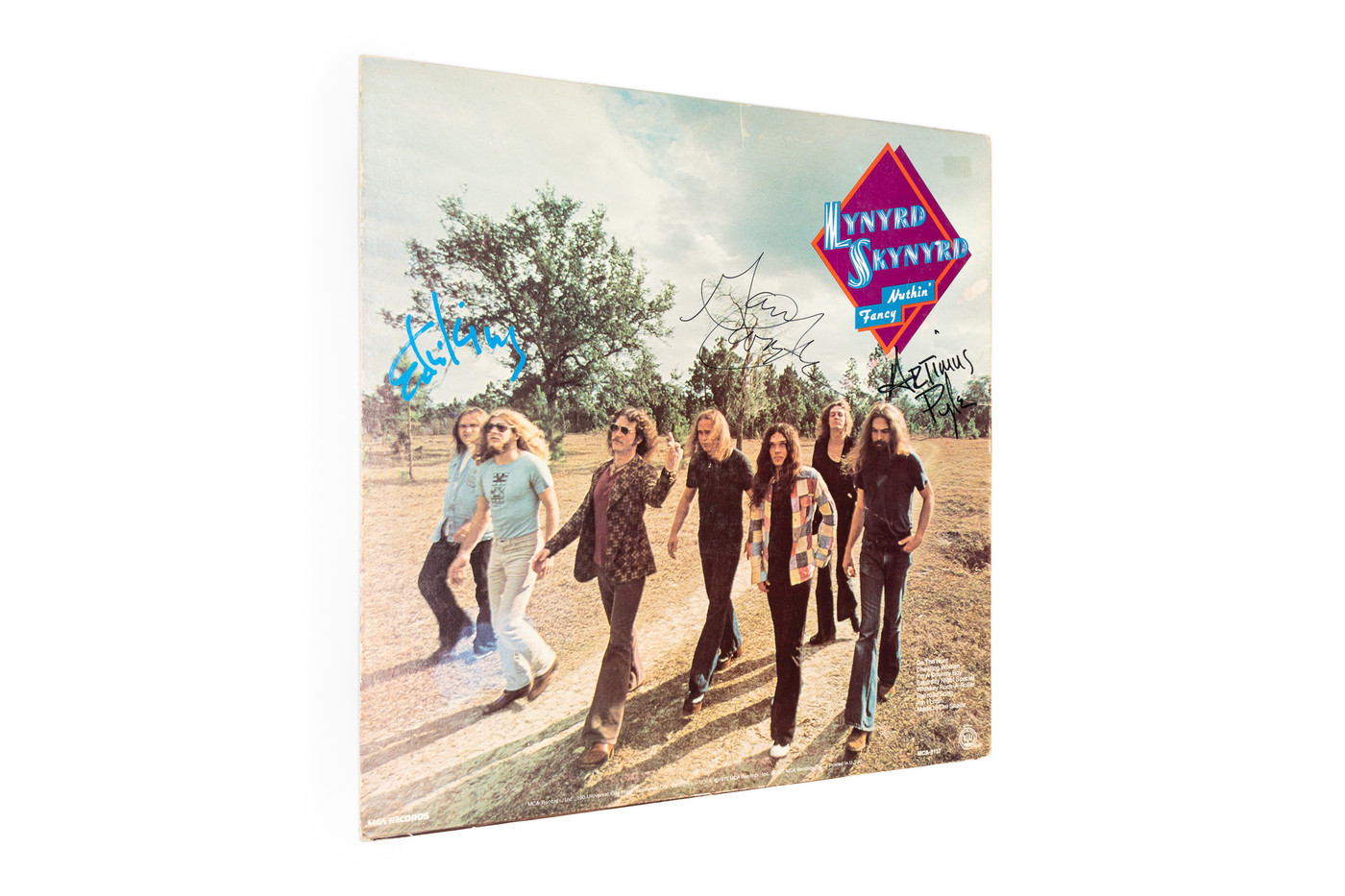 Lynyrd Skynyrd Signed "Nothing Fancy" LP Cover JSA