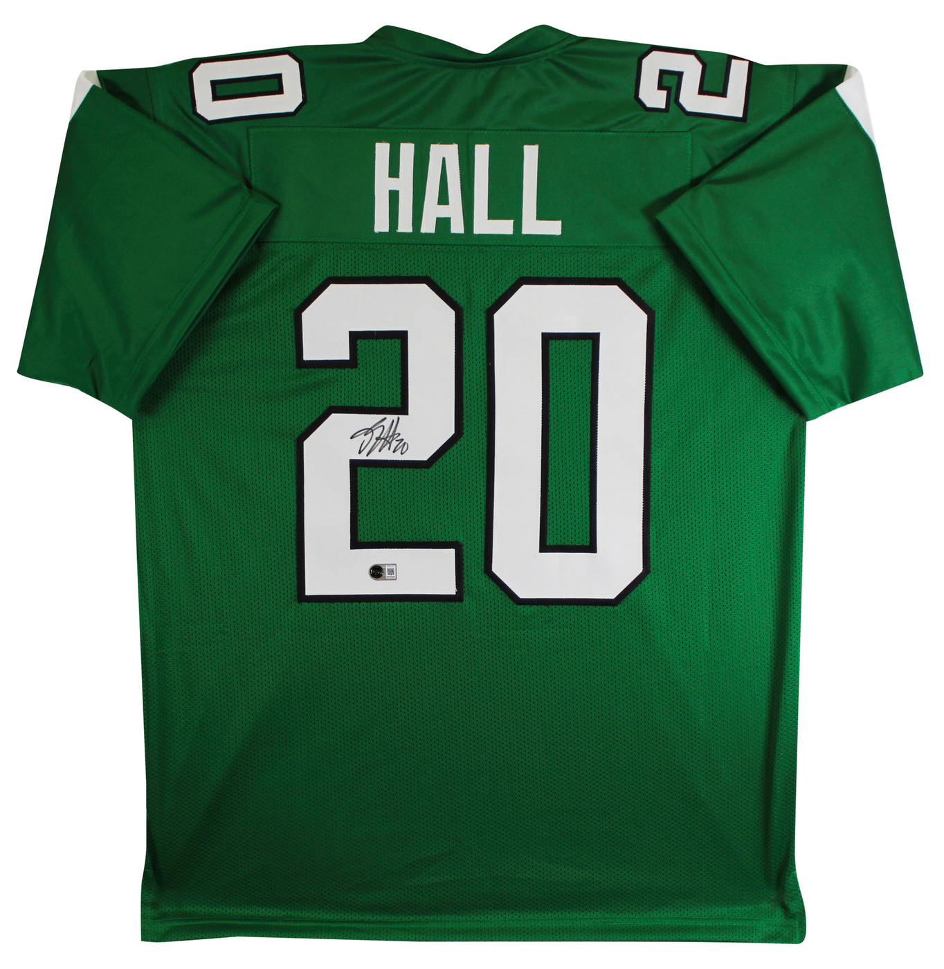 Breece Hall Authentic Signed Green Pro Style Jersey Autographed BAS Witnessed