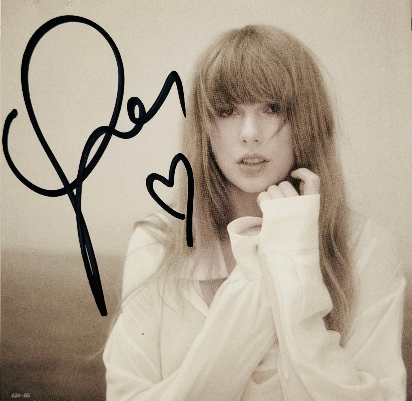 Taylor Swift Signed Tortured Poets Dept Art Card + LP & CD JSA