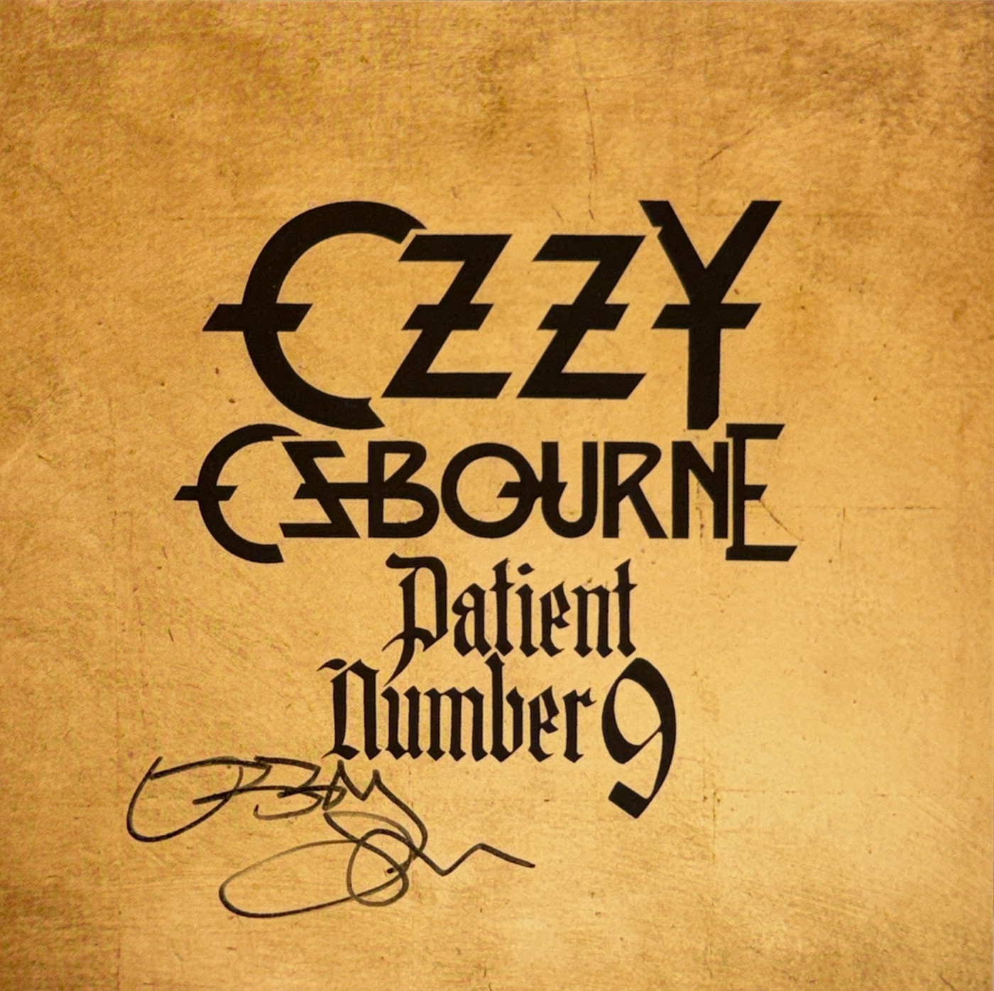Ozzy Osbourne Signed "Patient Number 9" 5x5 Art Card w/ Double LP, CD, Cassette JSA