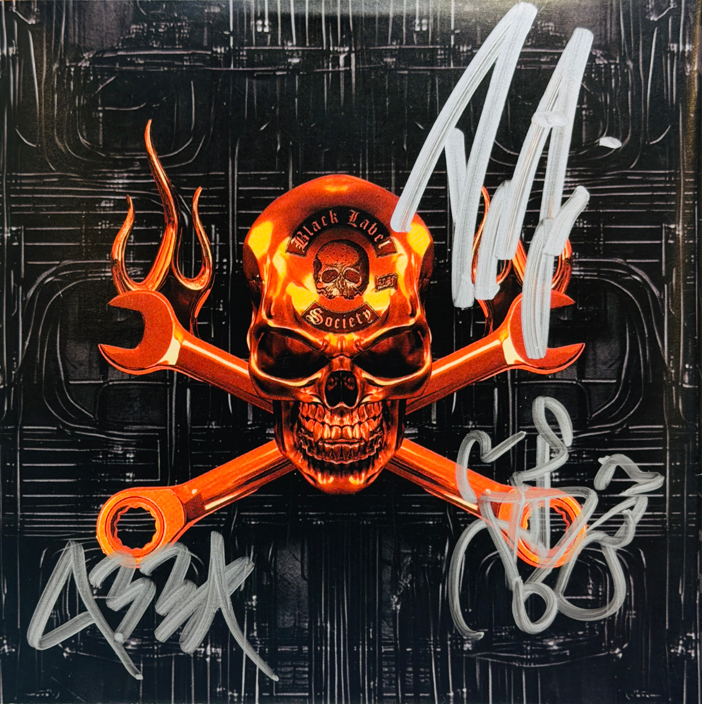 Black Label Society Signed "Engines Of Demolition" CD Cover with/ Double LP ACOA