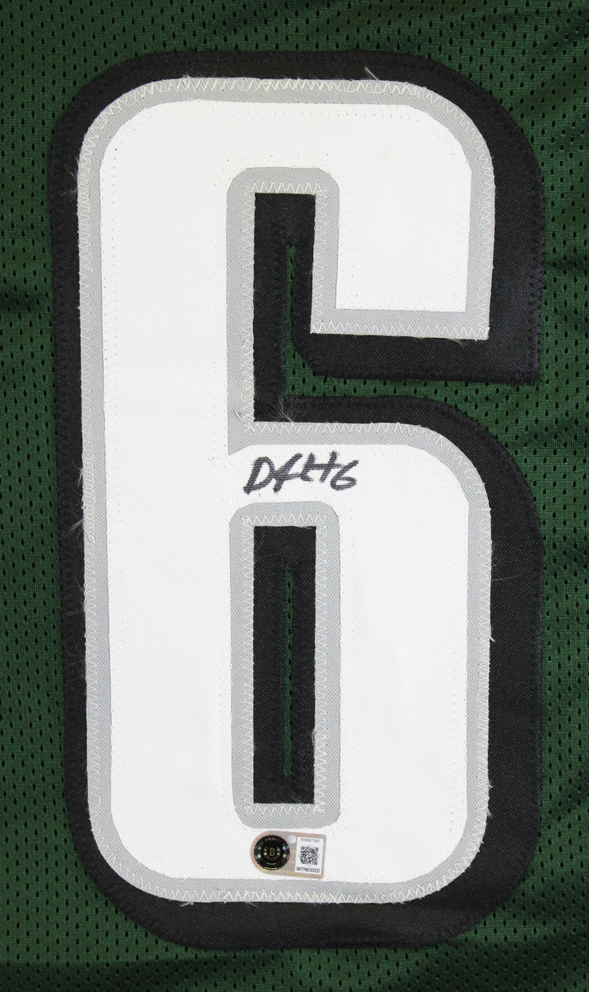 DeVonta Smith Authentic Signed Green Pro Style Jersey BAS Witnessed 2