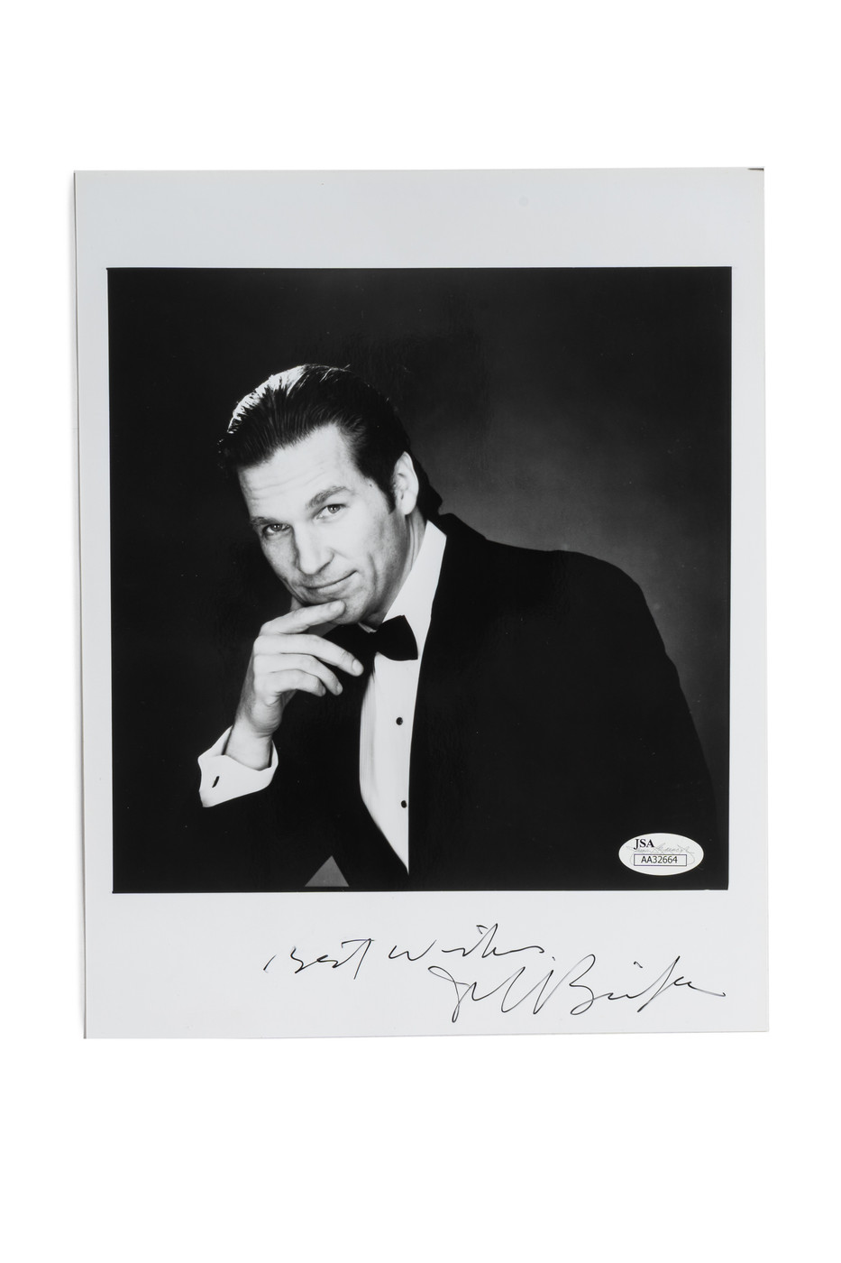 文学・小説 EWB JJJ Signed poster Jeff Bridges Hand-Signed Studio Publicity Portrait — JSA COA
