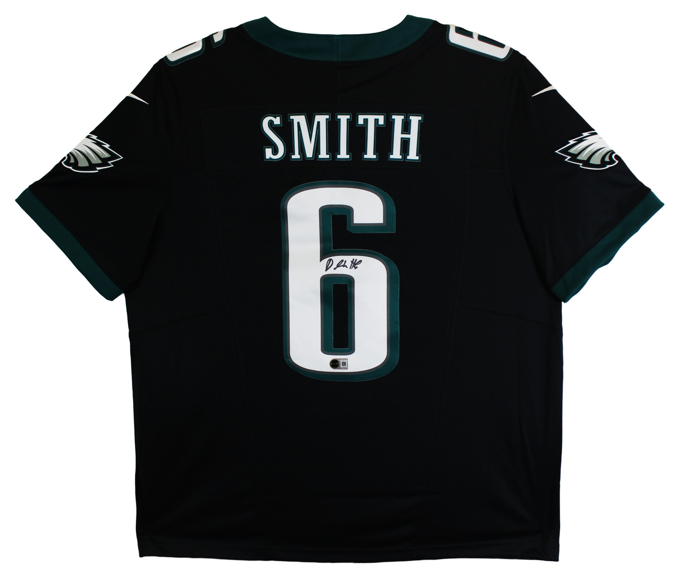 Eagles DeVonta Smith Authentic Signed Black Nike Limited Jersey BAS Witnessed