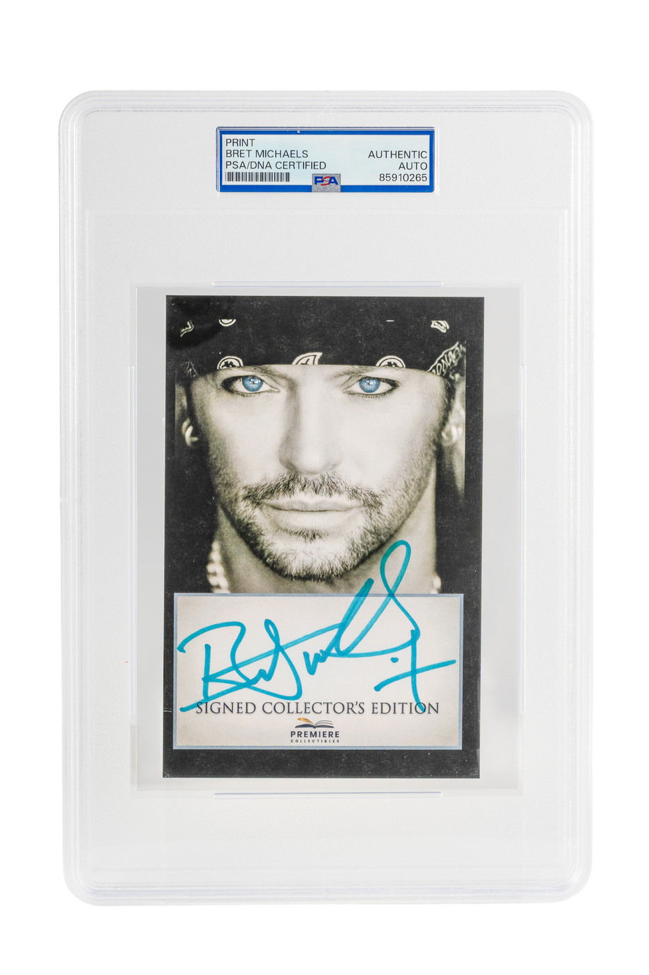 Bret Michaels | PSA Slabbed & Authenticated Bookplate | Premiere Signature Series