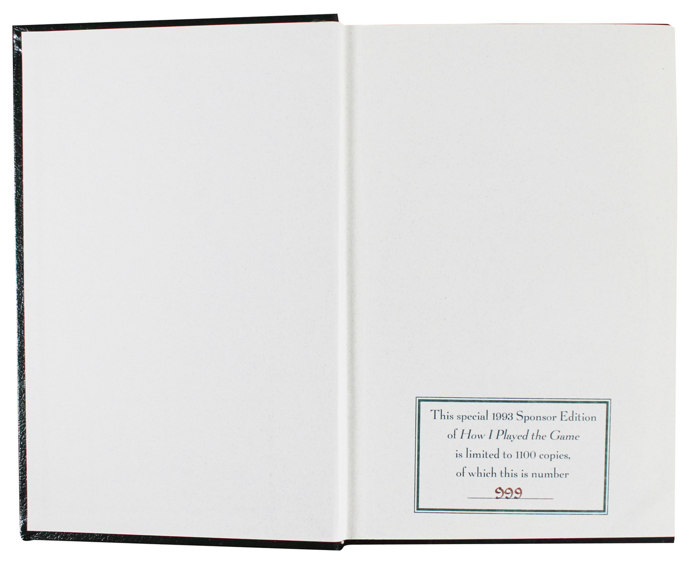 Byron Nelson Signed How I Played the Game Hardcover Book LE BAS #BY103719