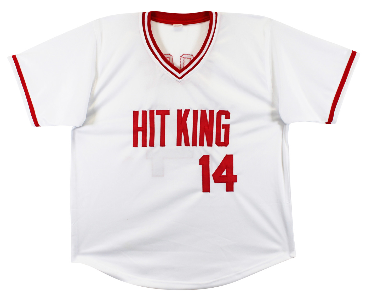 Pete Rose Authentic Signed White Pro Style Jersey Autographed BAS