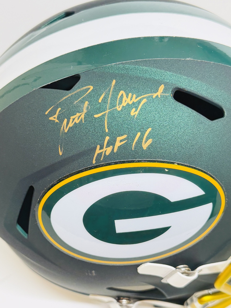 Brett Favre Signed Riddell Blaze Green Bay Packers Helmet JSA