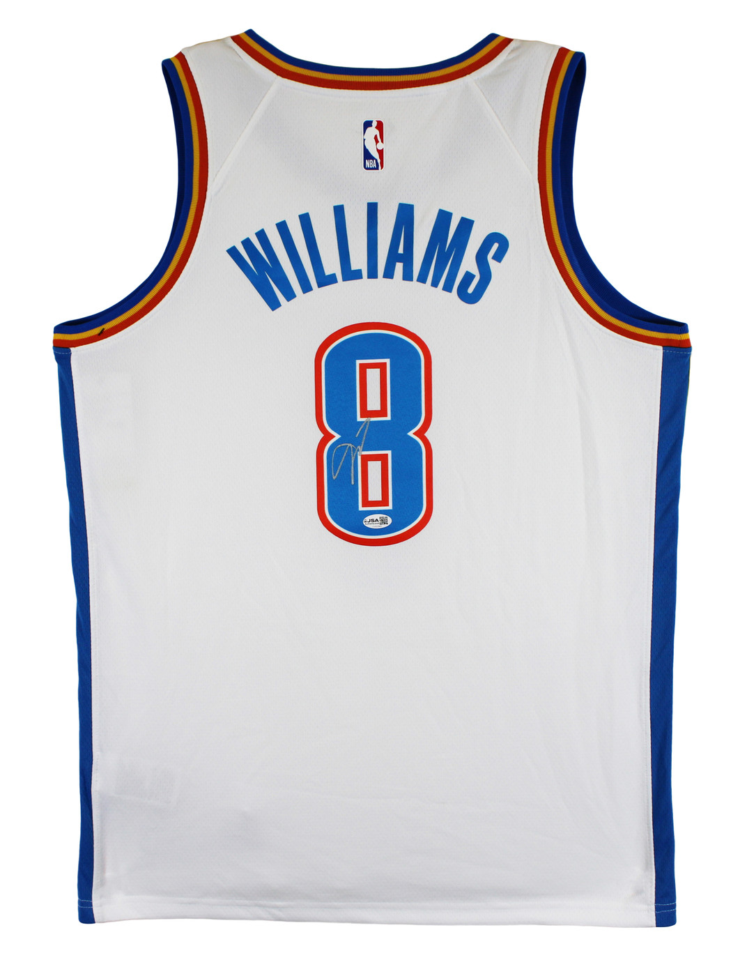 Thunder Jalen Williams Signed White Nike Association Edition Swingman Jersey JSA