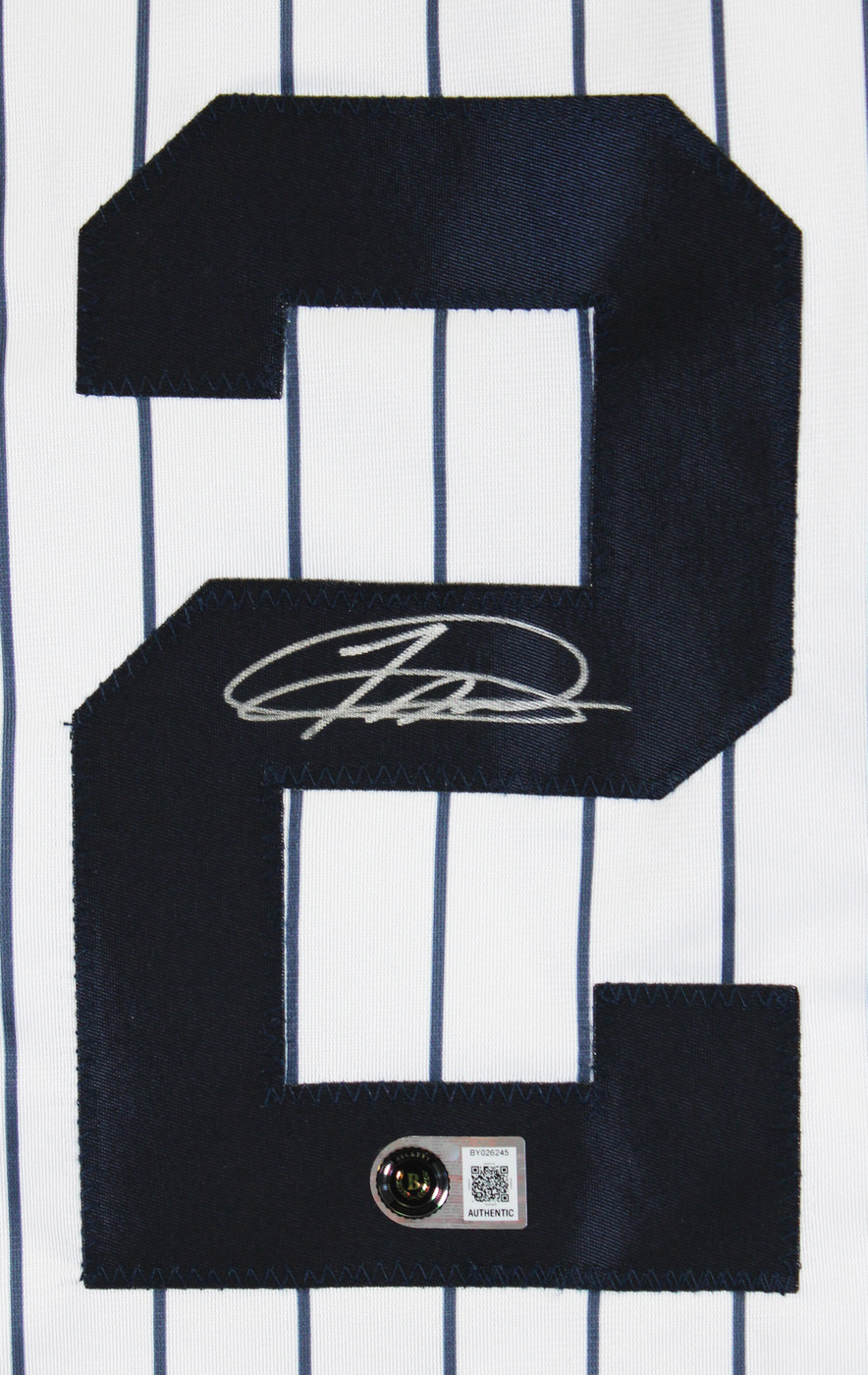 Jasson Dominguez Authentic Signed White Pinstripe Pro Style Jersey BAS
