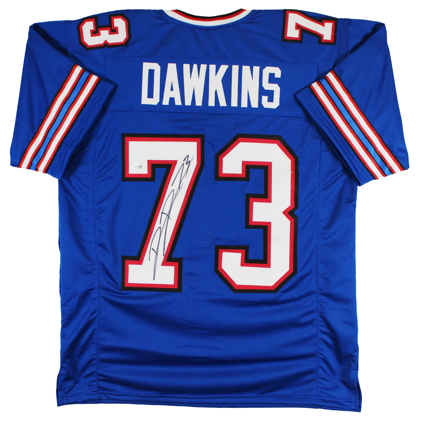 Dion Dawkins Authentic Signed Blue Pro Style Jersey Autographed JSA Witness