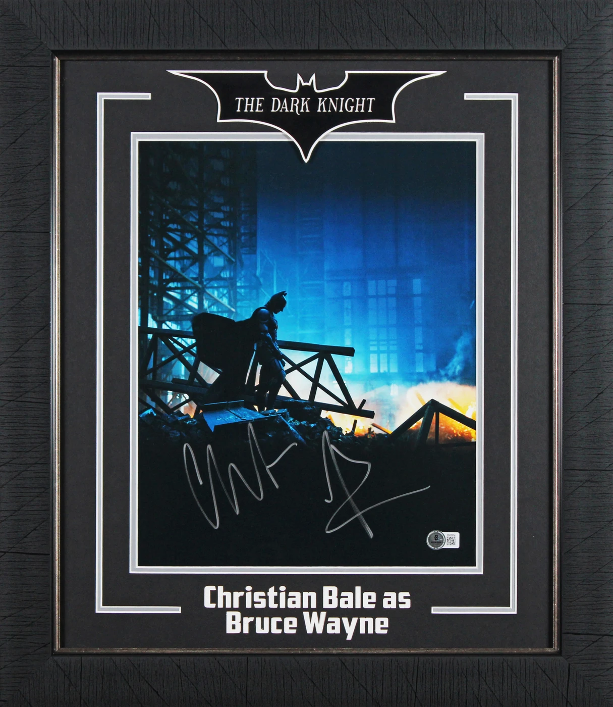 Christian Bale Batman The Dark Knight Signed 11x14 Framed Photo BAS #BN25854