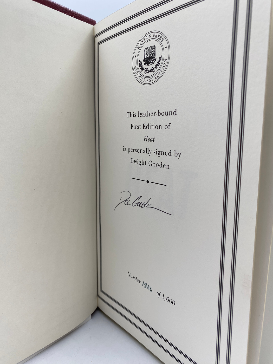 Heat: My Life on and Off the Diamond Number 1,426 of 1,600