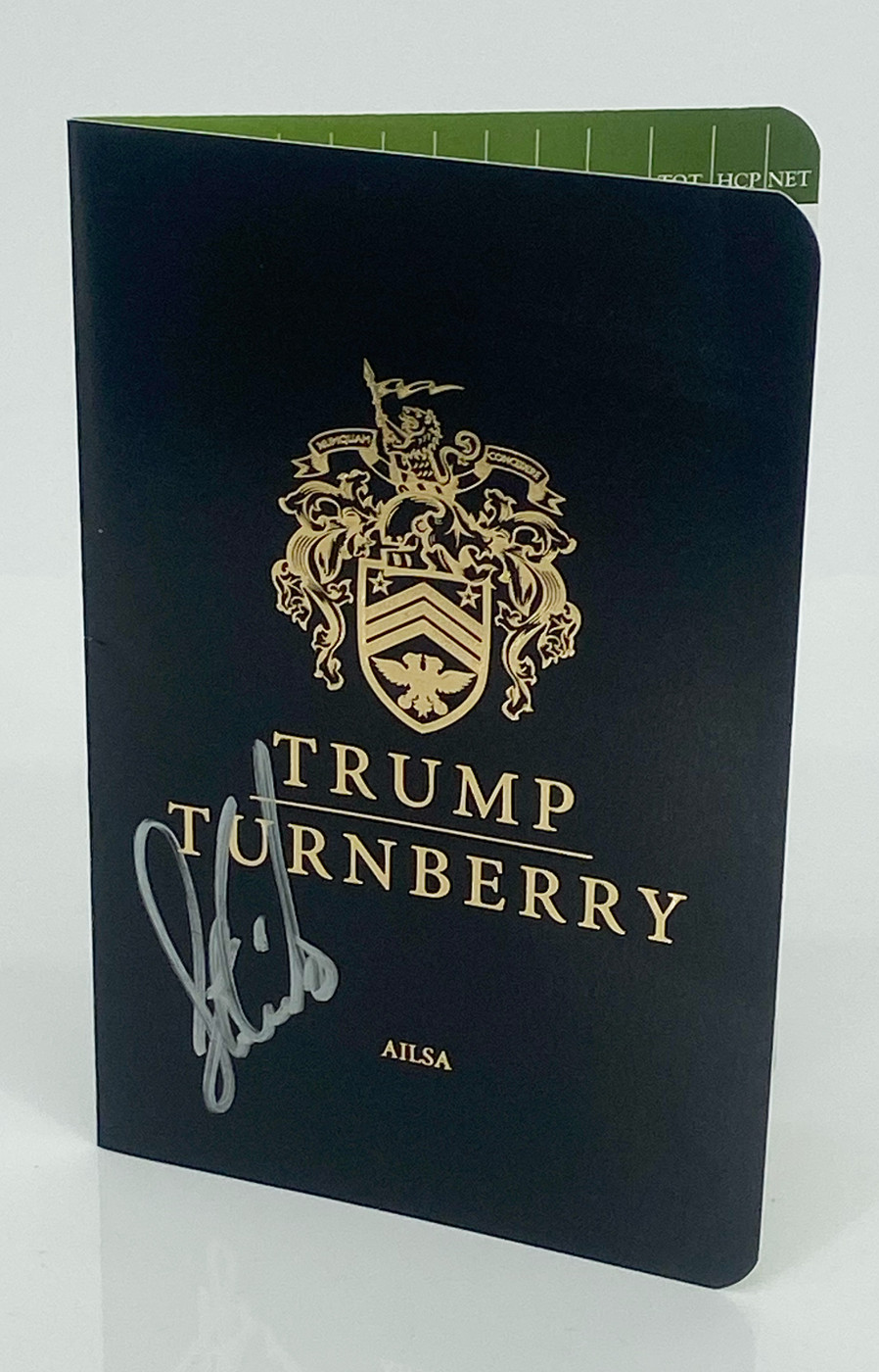 Stewart Cink Signed Tump Turnberry Scorecard