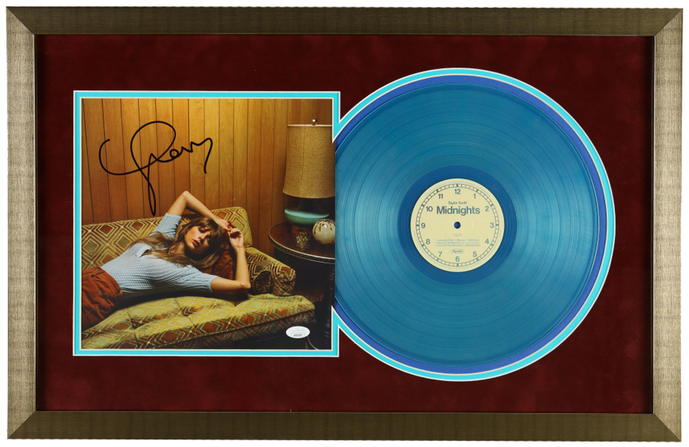 洋楽 Signed Midnights Vinyl Taylor Swift Signed Custom Framed