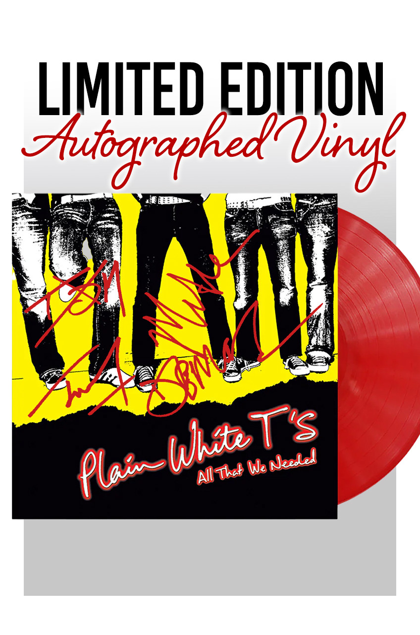 All That We Needed (Red Opaque LP) - Plain White T's (Signed Vinyl)