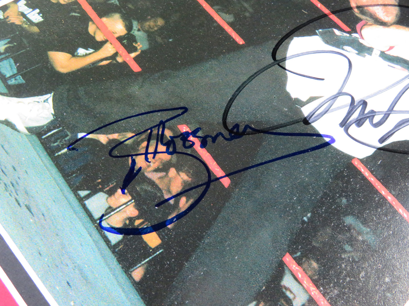 Big Bossman and Mick Foley Signed Matted Display