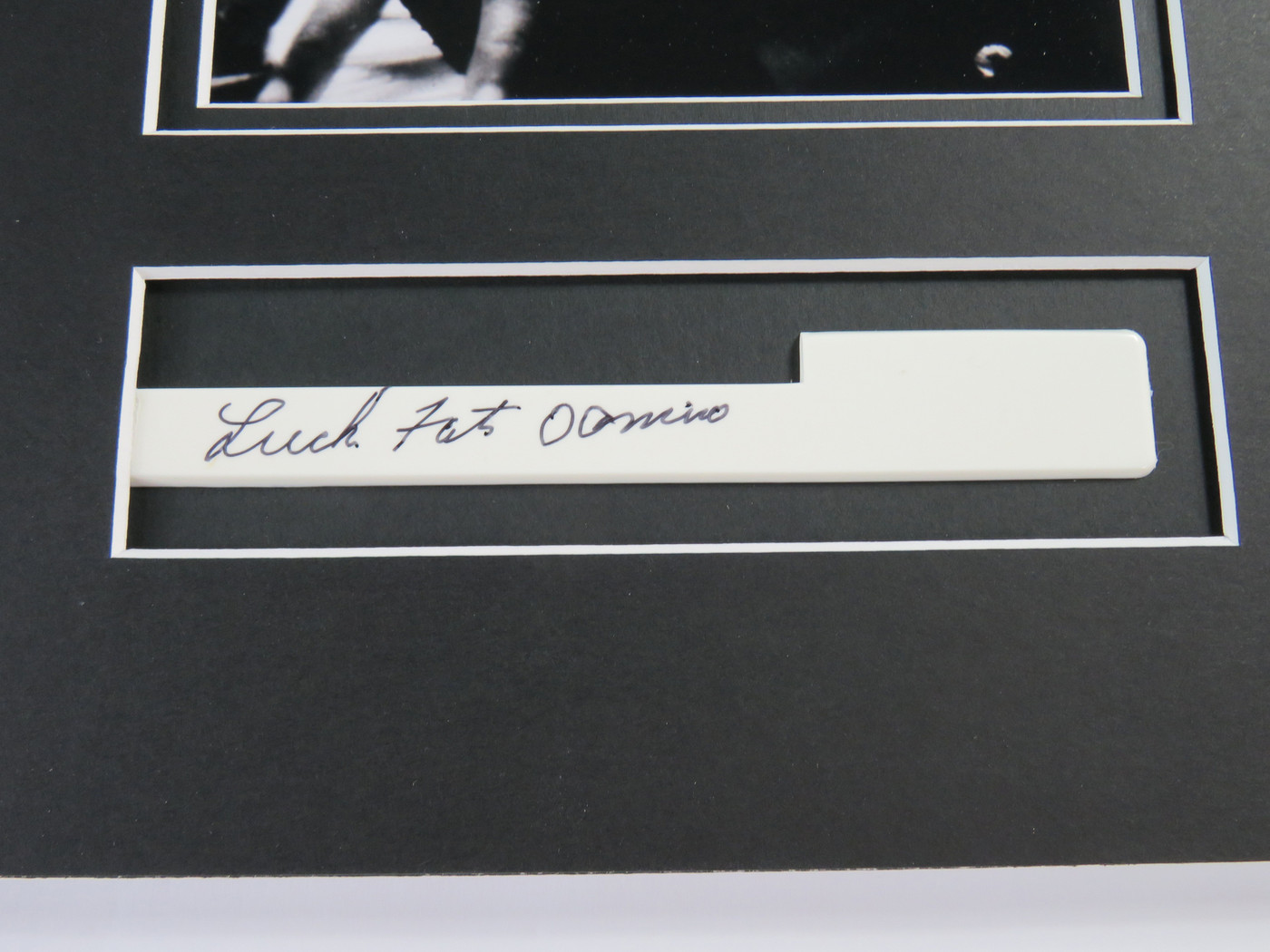 Fats Domino Signed Matted Display