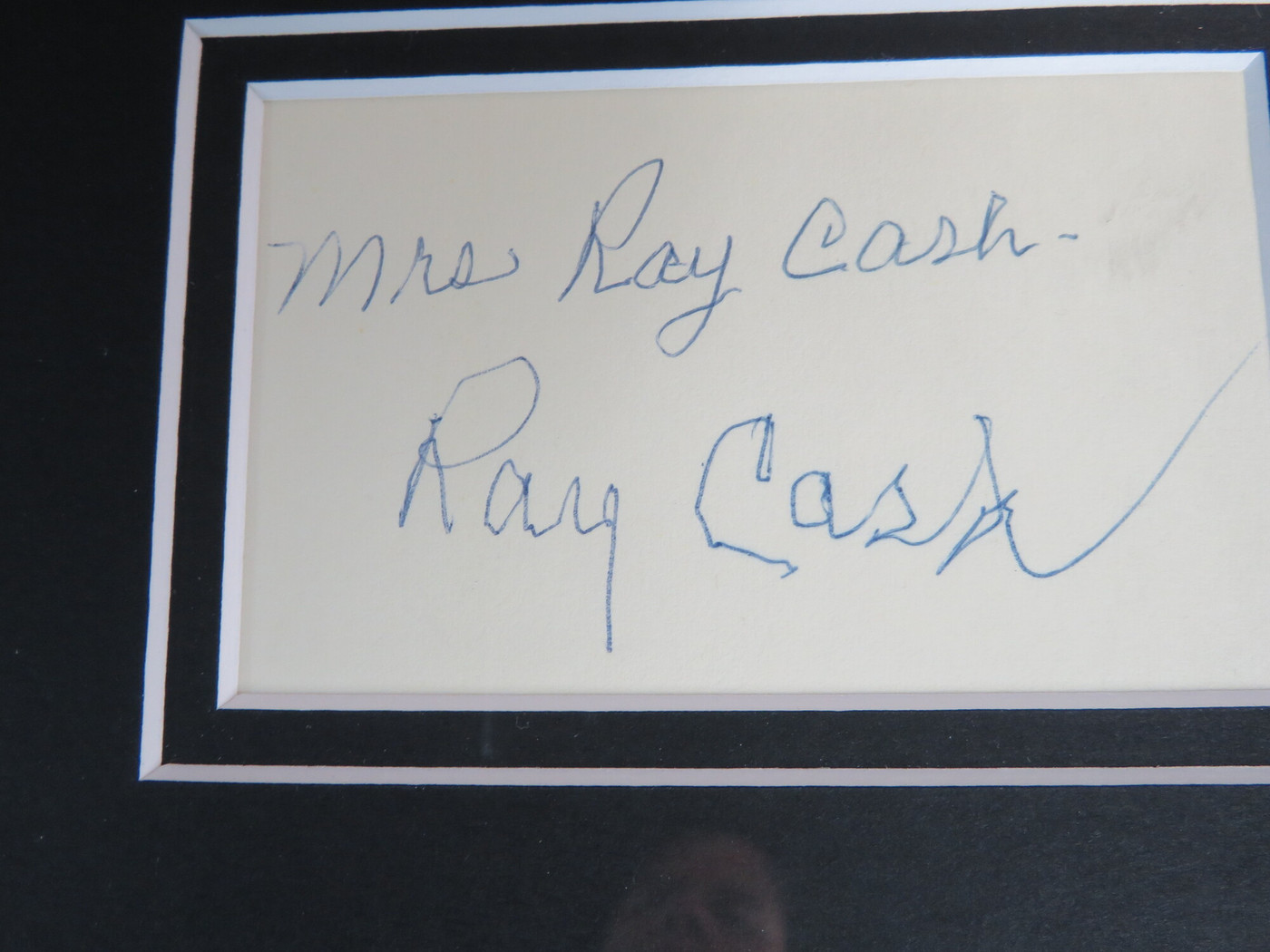 Johnny Cash and Parents Signed Framed Display