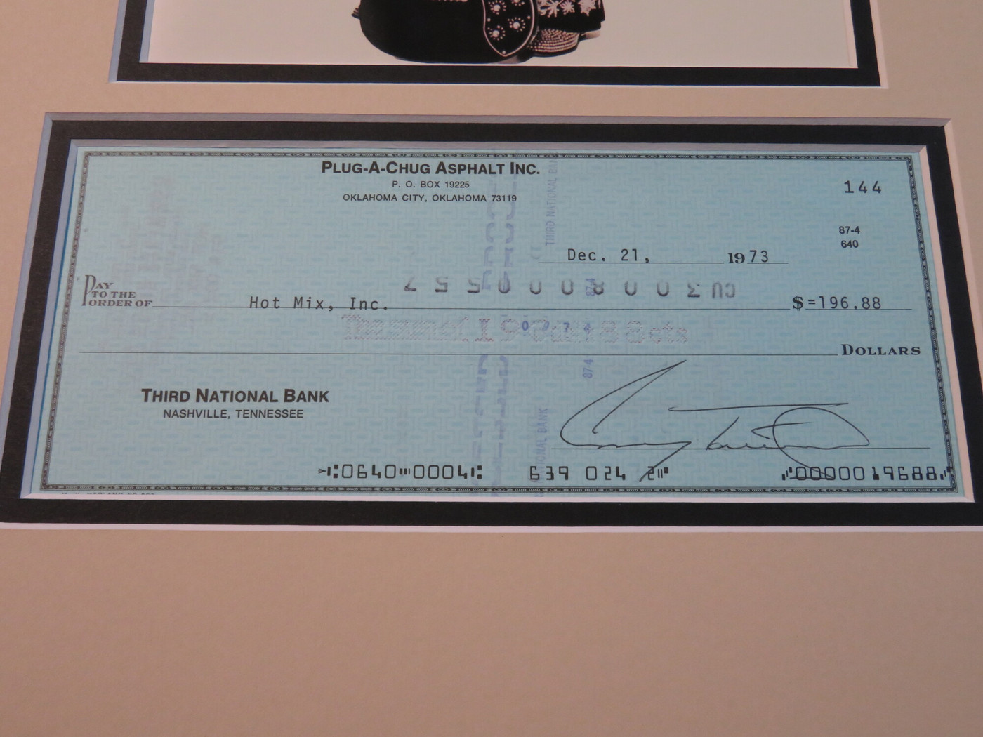 Johnny Cash and Parents Signed Framed Display