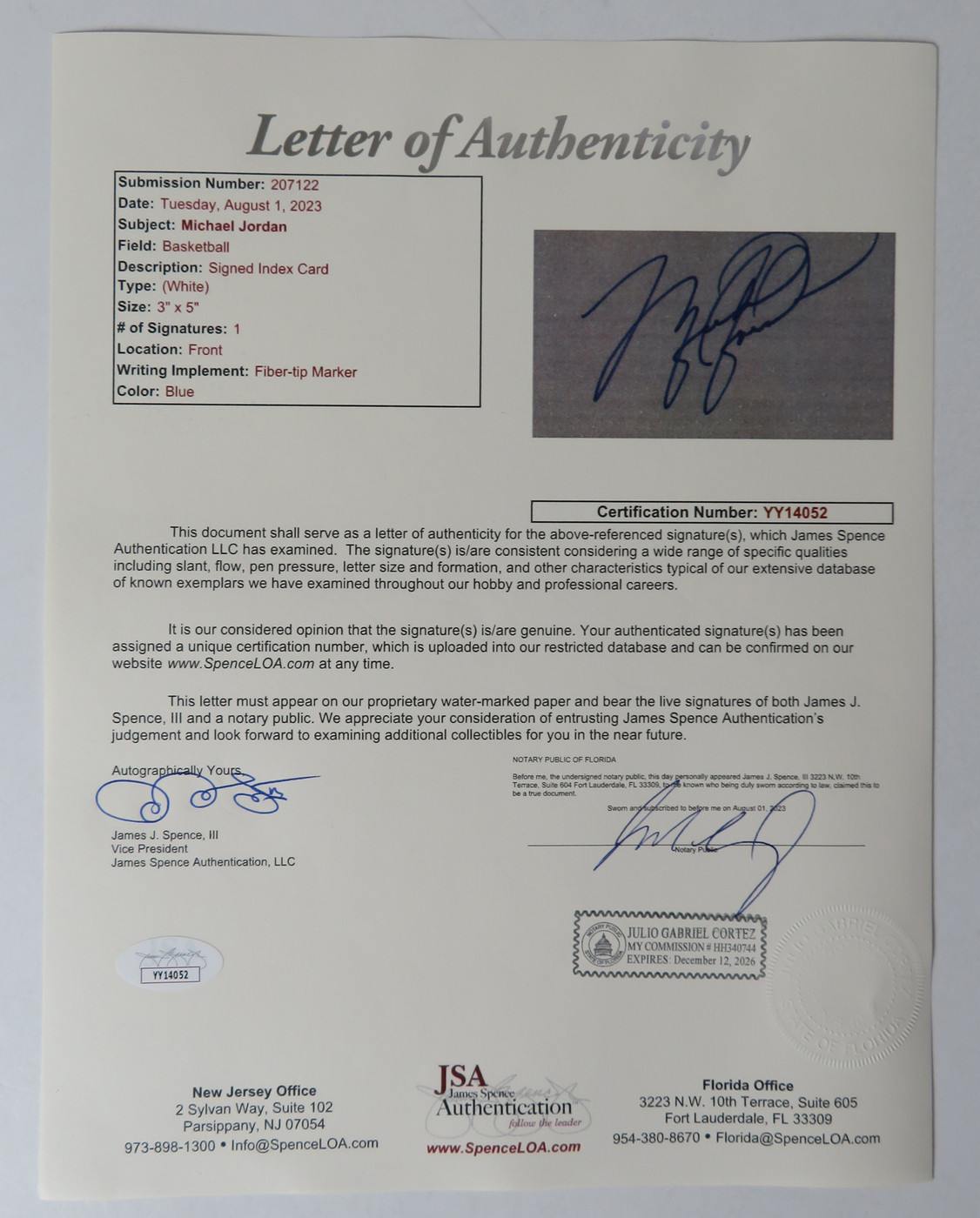 michael jordans autograph