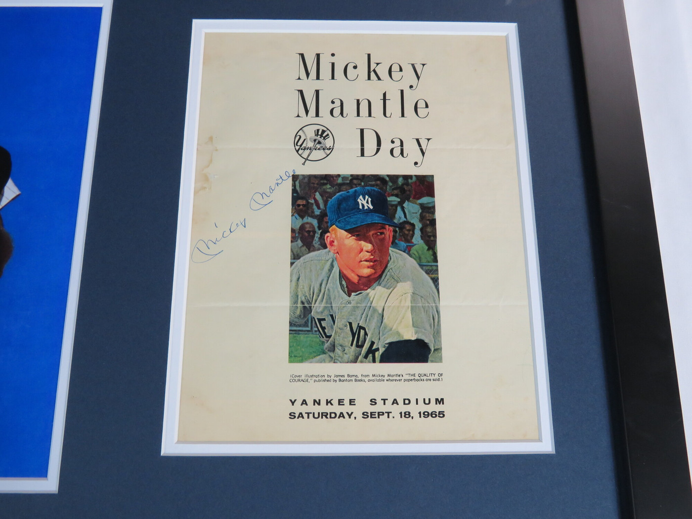 Mickey Mantle Signed Framed Display